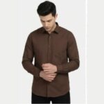 Premium Fabric Coffee Color Shirt For Men
