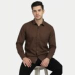 Premium Fabric Coffee Color Shirt For Men