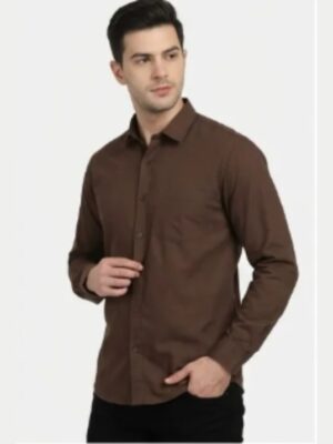 Premium Fabric Coffee Color Shirt For Men