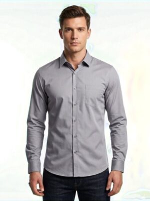 Premium Fabric Grey Shirt For Men