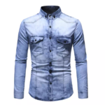 Men Blue Denim Shirt
