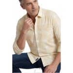 Premium Fabric Yrllow Checked Shirt For Men - Image 4