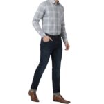 Premium Fabric Grey Checked Shirt For Men