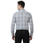 Premium Fabric Grey Checked Shirt For Men