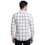 Premium Fabric White Checked Shirt For Men